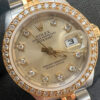 1987 ROLEX LADIES DATEJUST 26 69173 CHAMPAGNE DIAMOND DIAL