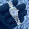1996 ROLEX LADIES DATEJUST 26 69173 SILVER TAPESTRY