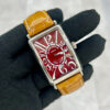 FRANK MULLER LONG ISLAND 1150SCDT WHITE GOLD RED DIAL