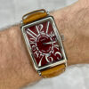 FRANK MULLER LONG ISLAND 1150SCDT WHITE GOLD RED DIAL