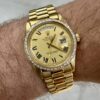 ROLEX DAY-DATE 36 CHAMPAGNE DIAL DIAMOND BEZEL 1803