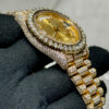 ROLEX DAY-DATE 41 218238 YELLOW GOLD ICED OUT BUST DOWN