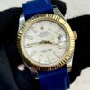 ROLEX DATEJUST 41 WHITE DIAL 116333 RUBBER STRAP