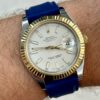 ROLEX DATEJUST 41 WHITE DIAL 116333 RUBBER STRAP