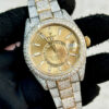 ROLEX SKY-DWELLER TWO TONE ICED OUT BUST DOWN FLOWER SET 326933