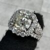 GIA CERTIFIED DIAMOND RING 4.62CT VS2 CENTER STONE 18K WHITE GOLD