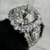 GIA CERTIFIED DIAMOND RING 4.62CT VS2 CENTER STONE 18K WHITE GOLD