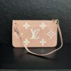 LOUIS VUITTON NEVERFULL MM MONOGRAM EMPREINTE LEATHER PINK W/ POCHETTE