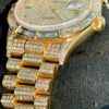 ROLEX DAY-DATE 36 ICED OUT BUST DOWN PRINCESS CUT BEZEL 18238