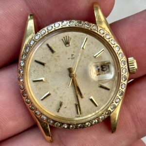 Date 34mm 18k Yellow Gold Diamond Bezel Head Only 1503