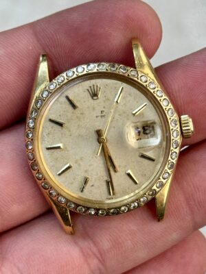 Date 34mm 18k Yellow Gold Diamond Bezel Head Only 1503