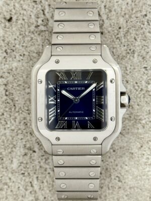 CARTIER SANTOS MEDIUM BLUE DIAL WSSA0063