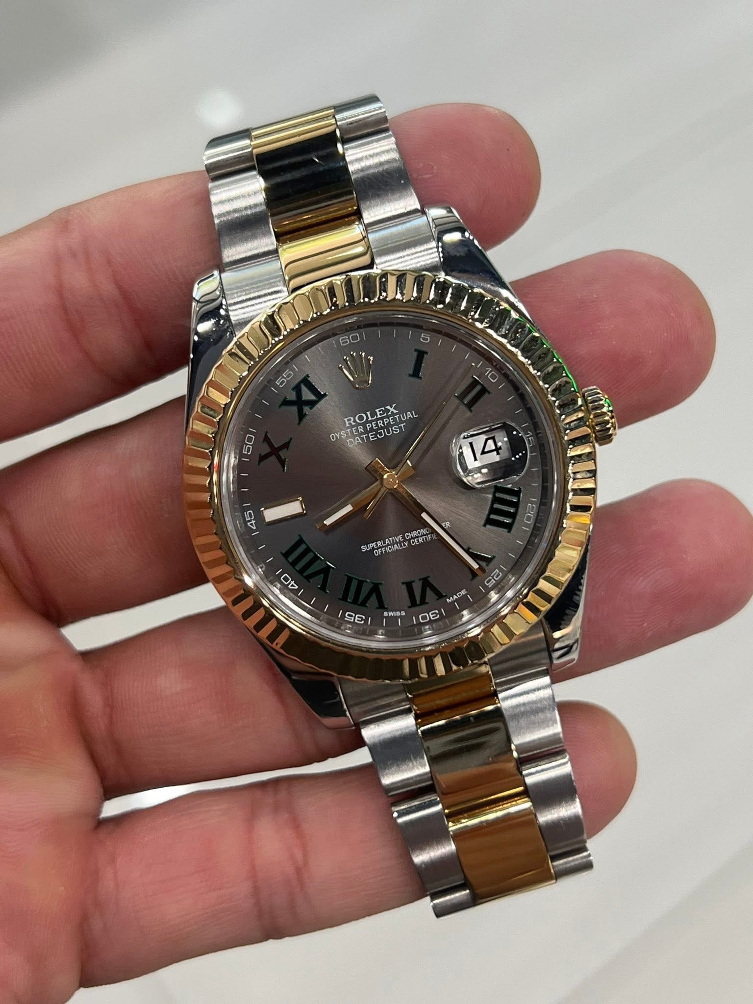 ROLEX DATEJUST II 41 TWO TONE YELLOW GOLD WIMBLEDON 116333