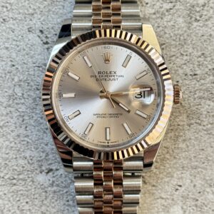 2023 ROLEX DATEJUST 41 TWO TONE ROSE GOLD SUNDUST DIAL JUBILEE 126331