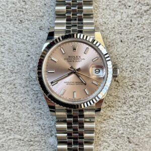 2022 ROLEX DATEJUST 31 PINK DIAL STEEL JUBILEE 278274